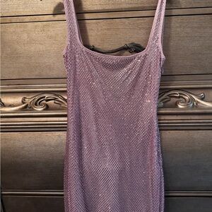 Elegant pink bedazzled Mini Dress in excellent condition worn once!